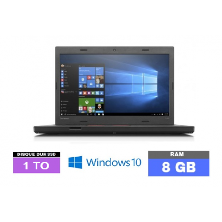 LENOVO THINKPAD L460 - Windows 10 - WEBCAM - SSD 1 TO - Ram 8 Go -  N°150907
