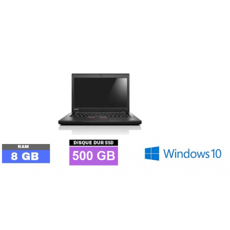 LENOVO THINKPAD L450 - Windows 10 - CORE I3 - WEBCAM - SSD 500 Go - Ram 8 Go - N°150909 - GRADE B
