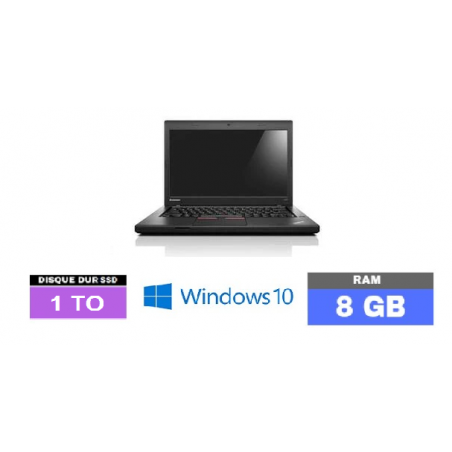 LENOVO THINKPAD L450 - Windows 10 - CORE I3 - WEBCAM - SSD 1 TO - Ram 8 Go - N°150910 - GRADE B