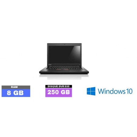 LENOVO THINKPAD L450 - Windows 10 - CORE I3 - WEBCAM - SSD 250 GO - Ram 8 Go - N°150911 - GRADE B