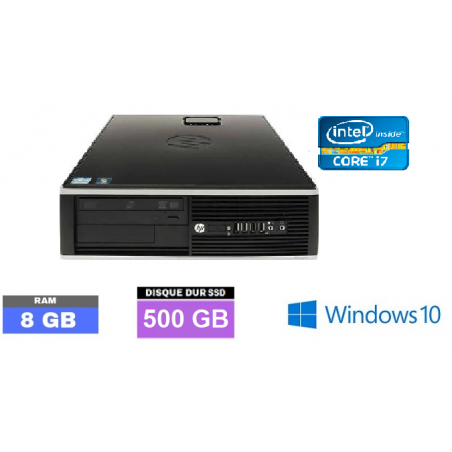 PC DE BUREAU COMPAQ 8100 ELITE SFF - Sous Windows 10 - Ram 8 Go - SSD 500 Gb - Core I7 - N° 150916 - GRADE B