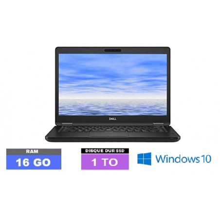 DELL LATITUDE E5490 - CORE I5 - Windows 10 -16 GO RAM - SSD 1 TO - N° 150923 - GRADE B