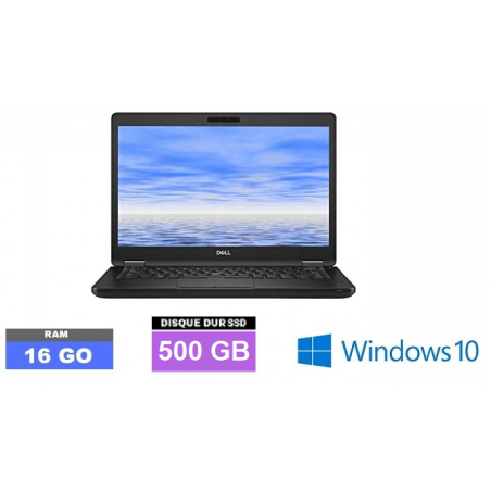 DELL LATITUDE E5490 - CORE I5 - Windows 10 -16 GO RAM - SSD 500 GO - N° 150924 - GRADE B