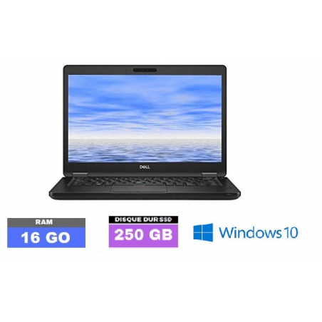 DELL LATITUDE E5490 - CORE I5 - Windows 10 -16 GO RAM - SSD 250 GO - N° 150925 - GRADE B