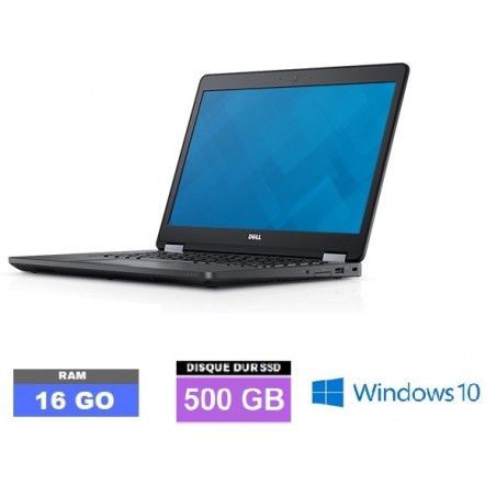DELL E5470 Core I5 Sous Windows 10 - SSD 500 GO - Ram 16 Go- N°160903