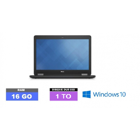 DELL LATITUDE E5570 Windows 10 - SSD 1 TO - Core I5 - Ram 16 Go  - N°190907