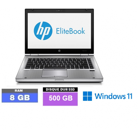 HP Elitebook 8470P Core i5 - 8 Go RAM - SSD 500 GO - Windows 11  - N°270906