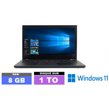 LENOVO T470 - 8 Go RAM - 1 TO SSD - Windows 11 - N°300902 - GRADE B