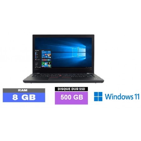 LENOVO T440 - Windows 11 - Core I5 - SSD 500 Go - Ram 8 Go - Webcam - N°300904 - GRADE B