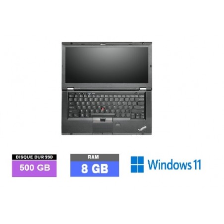 LENOVO T430 - GRADE B -  Core I5 - WINDOWS 11 - SSD 500 Go - Ram 8 Go- N°031001