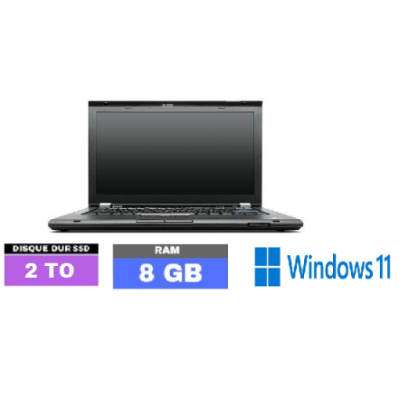 LENOVO T420 Intel Core I5 sous Windows 11 - SSD 2 TO - Ram 8 Go - N°031006 - GRADE B