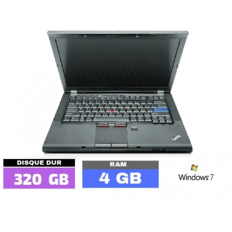 LENOVO T410 sous Windows 7 32 BITS - Core I5 - HDD 320 GO - Ram 4 Go- N°031008 - GRADE B