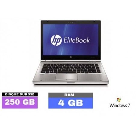 HP ELITEBOOK 8460B - CORE I5 - SSD 250 GO - Windows 7 32 BITS - Ram 4 Go - N°031012 - GRADE B