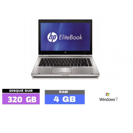 HP ELITEBOOK 8460B - CORE I5 - HDD 320 GO - Windows 7 32 BITS - Ram 4 Go - N°031011 - GRADE B