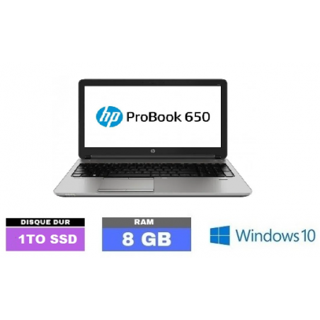 HP PROBOOK 650 G1 - Windows 10 - SSD 1 TO - Core I3 -Ram 8 Go - N°230903