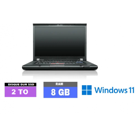LENOVO T520 Core I5 - Windows 11 - RAM 8 Go - SSD 2 TO - N°061003 - GRADE B