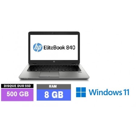HP Elitebook 840 G1 - Core i5 - Windows 11 - SSD 500 Go - 8 Go RAM  - N°061004 - GRADE B