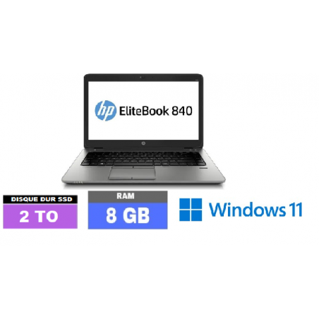 HP Elitebook 840 G1 - Core i5 - Windows 11 - SSD 2 TO - 8 Go RAM  - N°061006 - GRADE B
