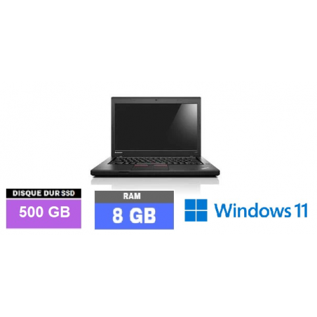 LENOVO THINKPAD L450 - Windows 11 - CORE I5 - SSD 500 GO - Ram 8 Go - N°061007 - GRADE B