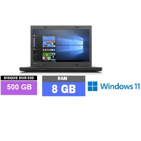 LENOVO THINKPAD L460 - grade b -  Windows 11 - WEBCAM - SSD 500 GO - Ram 8 Go - N°061011