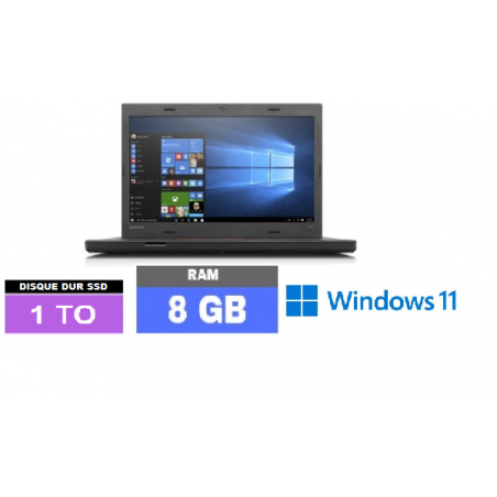 LENOVO THINKPAD L460 - grade b - Windows 11 - WEBCAM - SSD 1 TO - Ram 8 Go - N°061012