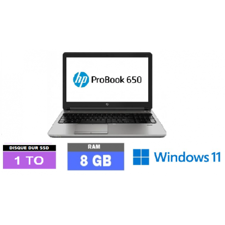 OFFRES SPECIALE : HP PROBOOK 650 G1 - Windows 11 - SSD 1 TO  - Core I3 -Ram 8 Go - N°131003 - GRADE B