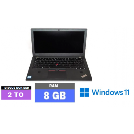 LENOVO THINKPAD X270 - Core I5 - Windows 11 - SSD 2 TO - Ram 8 Go - N°131011 - GRADE B