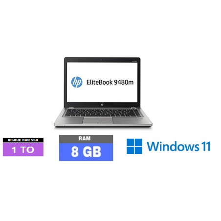 HP ELITEBOOK 9480 M - WINDOWS 11 - SSD 1 TO - I5 - RAM 8 GO - N°211003 - GRADE B