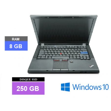 LENOVO T410 -Windows 10 - Core I5 -SSD 250 GO - Ram 8 Go- N°251102 - GRADE B