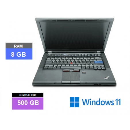 LENOVO T410 -Windows 11 - Core I5 -SSD 500 GO - Ram 8 Go- N°251106 - GRADE B