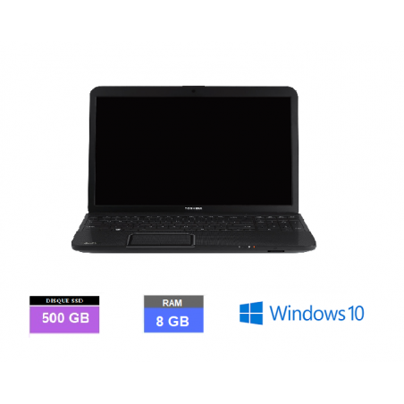 TOSHIBA C850 - core I3 - Windows 10 - Ram 8 GO - SSD 500 GO - N°301118 - GRADE B