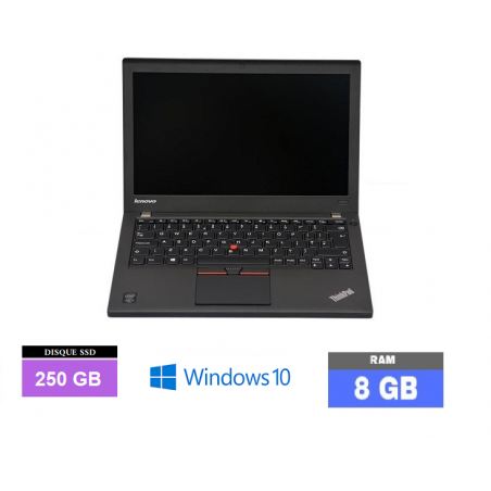 LENOVO X250 Core I5 - Sous Windows 10 - WEBCAM - SSD 250 GO - Ram 8 Go - N°011209 - GRADE B