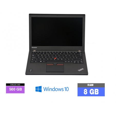 LENOVO X250 Core I5 - Sous Windows 10 - WEBCAM - SSD 500 GO - Ram 8 Go - N°011210 - GRADE B