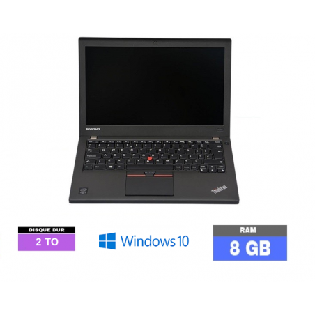 LENOVO X250 Core I5 - Sous Windows 10 - WEBCAM - SSD 2 TO - Ram 8 Go - N°011212 - GRADE B