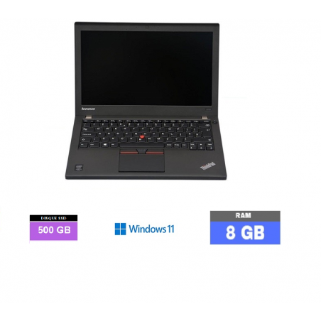 LENOVO X250 Core I5 - Sous Windows 11 - WEBCAM - SSD 500 GO - Ram 8 Go - N°011214 - GRADE B