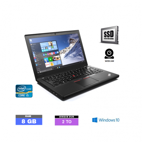 LENOVO X260 Core I5 - Sous Windows 10 - WEBCAM - SSD 2 TO  - Ram 8 Go - N°051207 - GRADE B