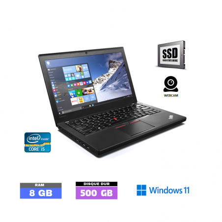 LENOVO X260 Core I5 - Sous Windows 11 -  WEBCAM - SSD 500 Go - Ram 8 Go - N°061201 - GRADE B