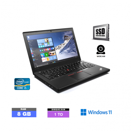 LENOVO X260 Core I5 - Sous Windows 11 -  WEBCAM - SSD 1 TO - Ram 8 Go - N°061202 - GRADE B