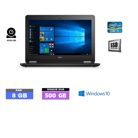 DELL E7270 Sous Windows 10 - Ram 8 Go-  Core I5 - SSD 500 GO - N°061205 - GRADE B