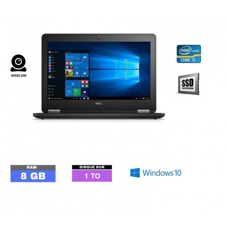 DELL E7270 Sous Windows 10 - Ram 8 Go-  Core I5 - SSD 1 TO  - N°061206 - GRADE B