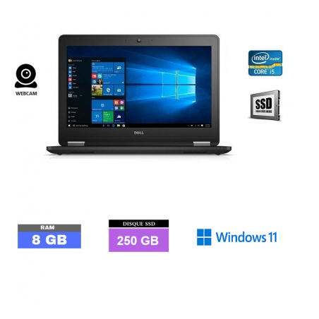 DELL E7270 Sous Windows 11 - Ram 8 Go-  Core I5 - SSD 250 GO - N°061208 - GRADE B