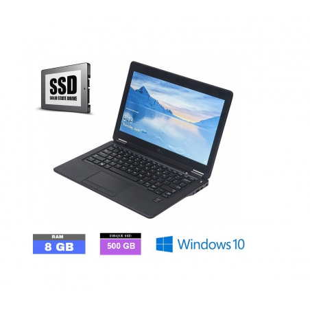 DELL E7250 - Tactile - GRADE D - Sous Windows 10 - Ram 8 Go-  Core I5 - SSD 500 GO  N°061215
