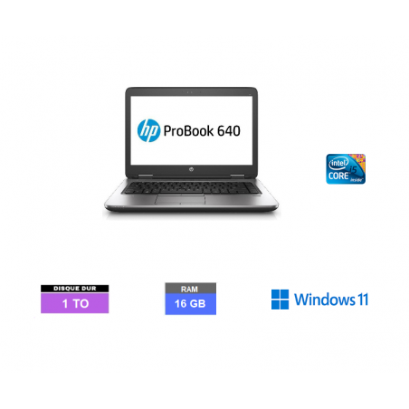 HP 640 G2 - Core I5 - Windows 11 - SSD 1 TO - Ram 16 GO N°081209 - GRADE B