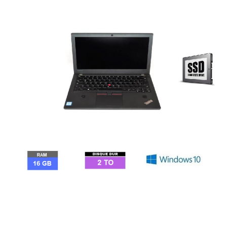LENOVO THINKPAD X270 - Core I5 - Windows 10 - SSD 2 TO - Ram 16 Go - N°081203 - GRADE B