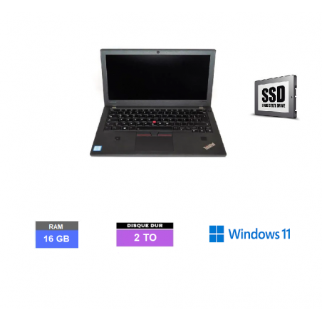 LENOVO THINKPAD X270 - Core I5 - Windows 11 - SSD 2 TO - Ram 16 Go - N°081206 - GRADE B