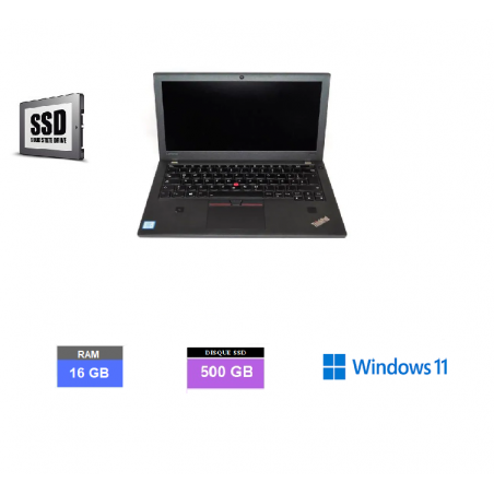 LENOVO THINKPAD X270 - Core I5 - Windows 11 - SSD 500 GO - Ram 16 Go - N°081204 - GRADE B