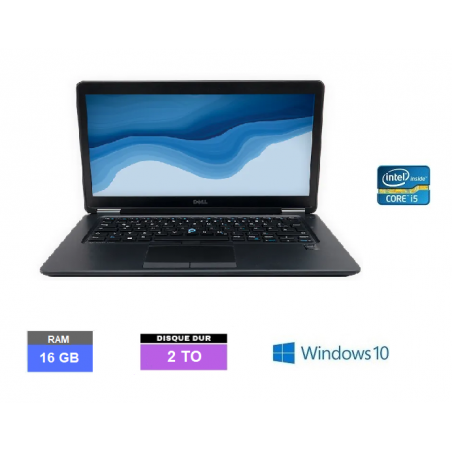 DELL E7450 - Windows 10 - SSD 2 TO - Core I5 - Ram 16 Go - N°121203 - GRADE B