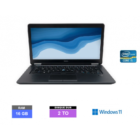 DELL E7450 - Windows 11 - SSD 2 TO - Core I5 - Ram 16 Go - N°131202 - GRADE B