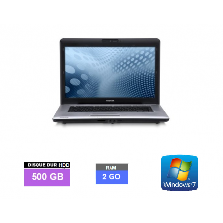 TOSHIBA SATELITTE PRO L450 - Windows 7 - Ram 2 GO - HDD 500 GO - N°141201 - GRADE B