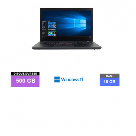 LENOVO T470 i5 - GRADE B - 16 Go RAM - 500 GO SSD - Windows 11 - N°141207